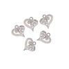 50pcs Hollow Heart Shape Pendant Vintage Alloy Pendant for Jewelry Making DIY Necklace Accessories
