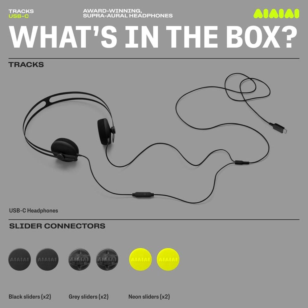 AIAIAI Tracks Headphones USB-C Plug Version Minimal Black