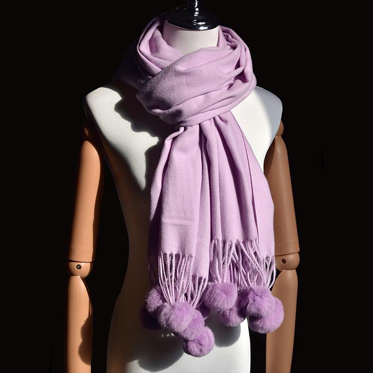 New Fashion Women Winter Shawl Wraps Thick Warm Blanket Scarf Rabbit Fur Solid Ponchos and Capes Adult Polyester