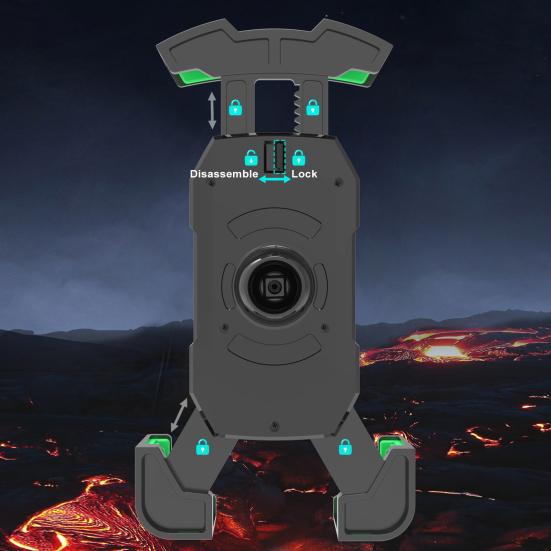 Крепление для телефона на мотоцикле с гасителем вибраций Держатель для крепления мобильного телефона на мотоцикле с управлением одной рукой