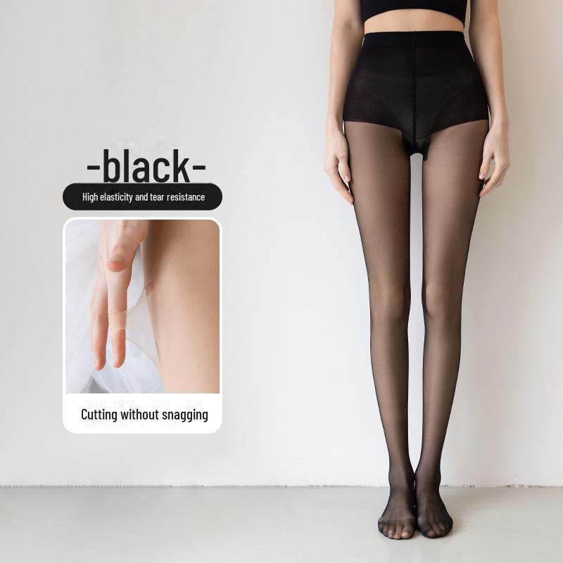 Ультратонкие невидимые черные чулки для женщин, весна/лето, телесного цвета, больших размеров