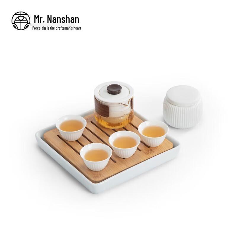 Mr. Nanshan Zen Style Ceramic Tea Set with Square Tray