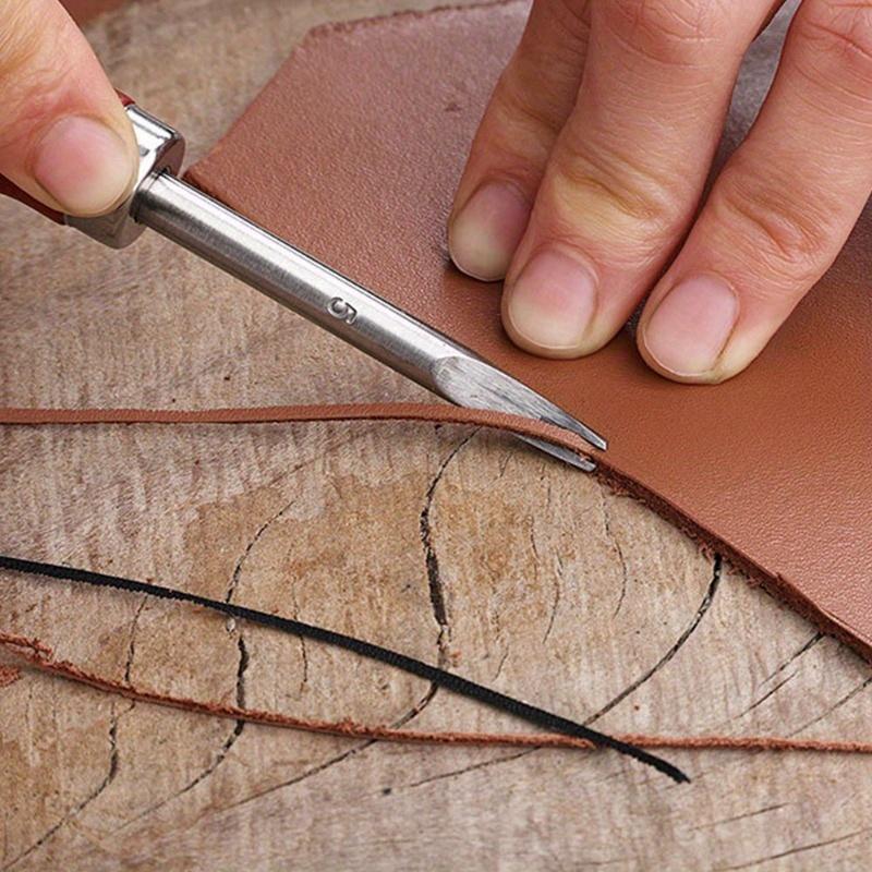 Нож для снятия фаски с кожи, ручной инструмент для резки кромок с деревянной ручкой, инструменты для самостоятельной работы
