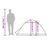 Dome Camping Tent for 2 Persons Blue Waterproof