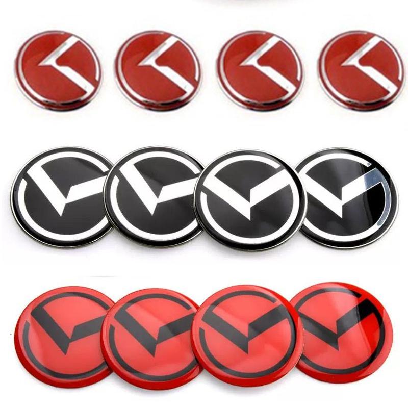 60mm 4PCS Car Wheel Center Hub Sticker Accessories for KIA K7 K9 K2 K3 K5 KX3 Rio Sportage Sorento Ceed RIO Soul Stinger BV3