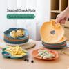 Creative Plastic Dumpling and Snack Plate with Vinegar Dish for Sushi, Breakfast, or Dessert