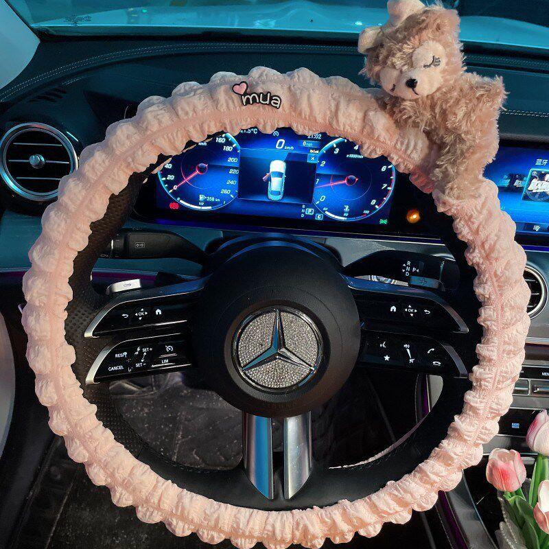 Car Steering Wheel Cover Cute Goddess Style Summer 2024 Korean Cartoon Non-Slip Sweat-Absorbent Ultra-Thin Handle Cover Car Accessories