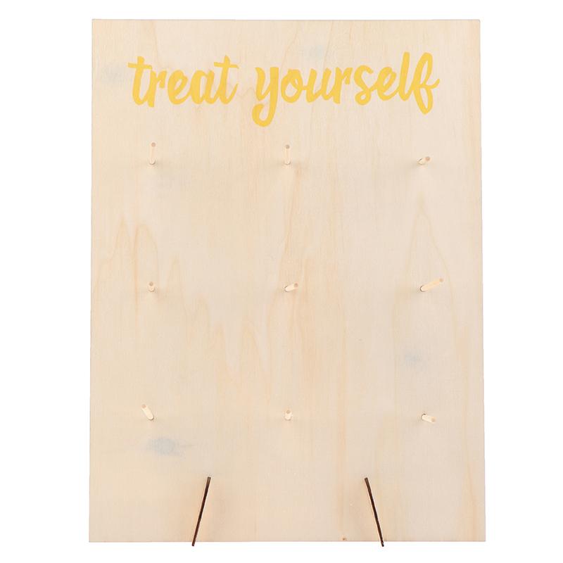 Wooden Donuts Wall Display Stand Holder - Candy Sweets Doughnut Rack For Party