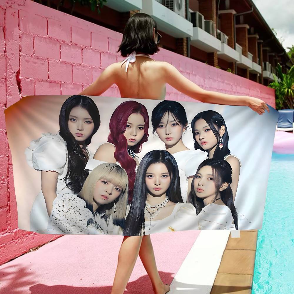 Girlgroup Unique N-NMIXX Beach Towel Colorful Bath Towels For Girl Microfiber Quick Dry Sand Free Beach Yoga Spa Gym Pool