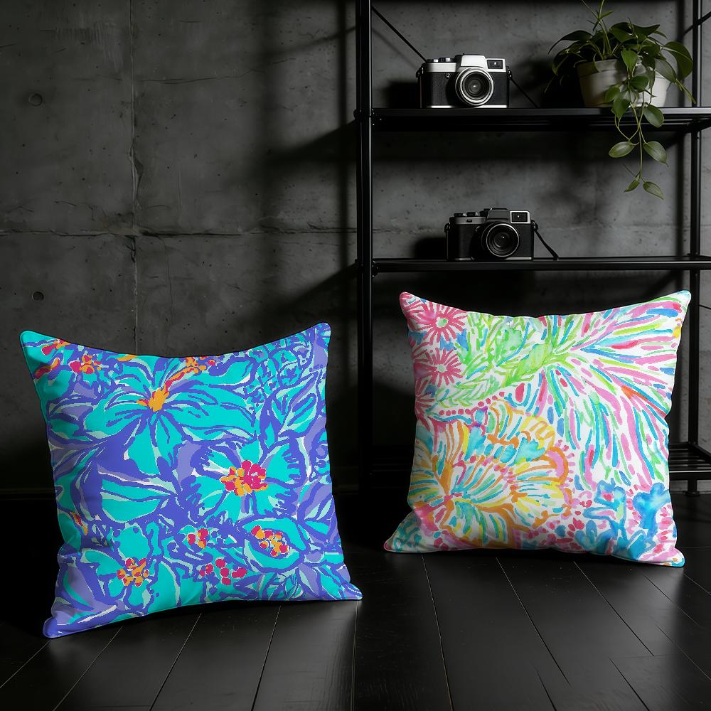 Cool Fashion Flower Painting cushion cover Home Office Birthday Anniversary Gifts Soft Skin Friendly Cushion Cover