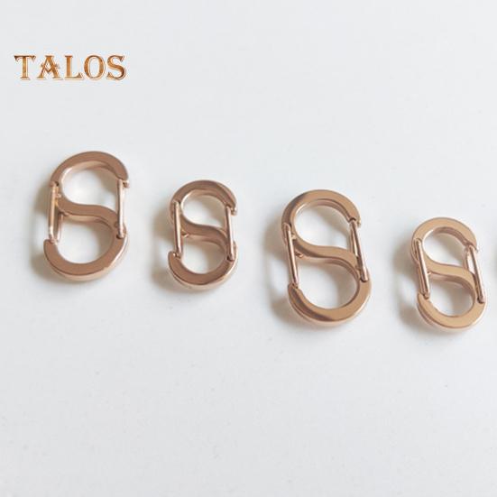 5 шт., двусторонняя пружинная пряжка S-типа, безопасная конструкция с двойным открытием, ожерелье, укорачиватель браслета, застежка для изготовления ювелирных изделий