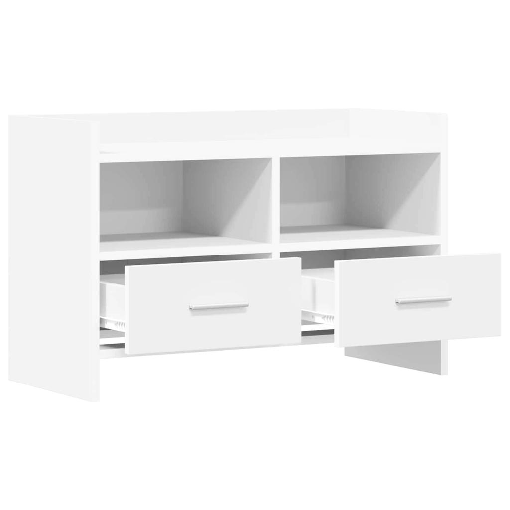TV Stand 71.5 x 33 x 47 cm White Engineered Wood