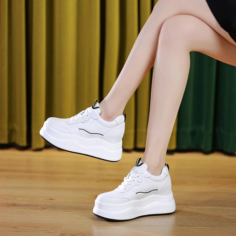 8 см воздушная сетка кожа вулканизированная осень плоские женские массивные кроссовки высокие летние платформы танкетка зимние плюшевые весенние туфли