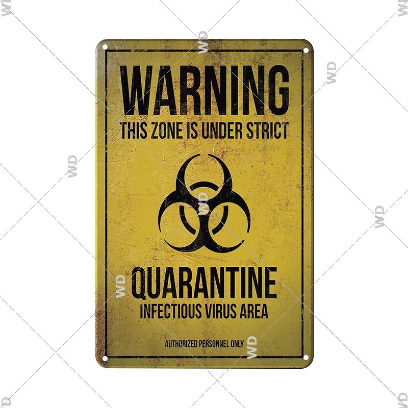Caution Metal Tin Sign Vintage Metal Plaque Warning Slogan Retro Metal Posters Plate Signs Door Factory Home Wall Decor