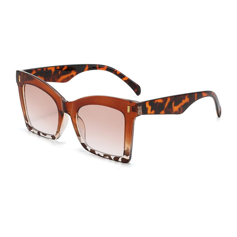 Oversized Leopard Reading Eye Glasses Women Myopia Customize Prescription Optical Anti Blue Light Frames Presbyopia 1.0 To 4.0