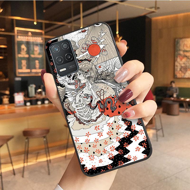 Skull Skeleton Tattoo Art Phone Case for OPPO Realme GT 2 Pro X2 Pro XT C25S 8 7 6 Pro 6i GT Master C3 C21 C21Y C11 X3 SuperZoom