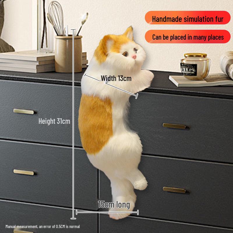 Реалистичное подвесное украшение в виде кошки для украшения дома