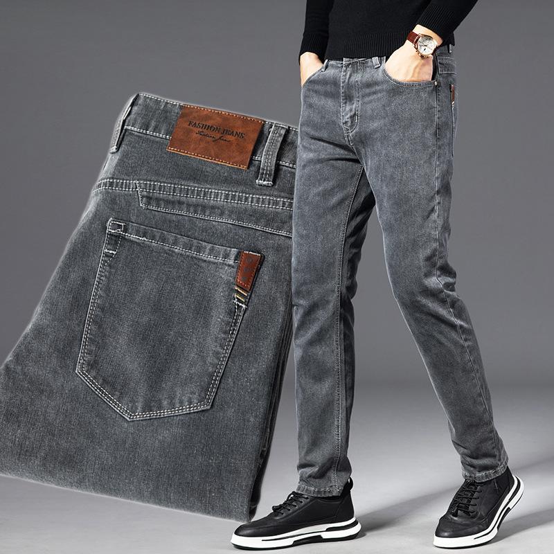 Men Jeans Spring, Summer, Autumn and Winter Men's Straight Leg Youth Stretch Jeans