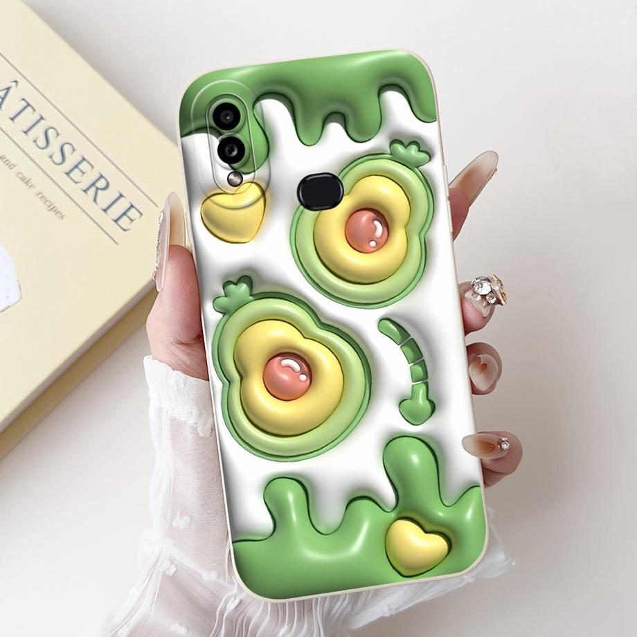 Чехол для Samsung Galaxy A10 A105F A10s A107F Мягкая задняя крышка из жидкого силикона для Samsung M01s SM-M017F Чехол Кролик Кошка Панда