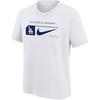 MLB T-Shirt Los Angeles Dodgers Simple Logo Print Crew Neck Casual Short Sleeve Kids Tops White 3Z3B7NMB2-LAD