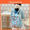 Kids Cartoon Capybara Backpack With Breathable Nylon For Kindergarten And Elementary School Students