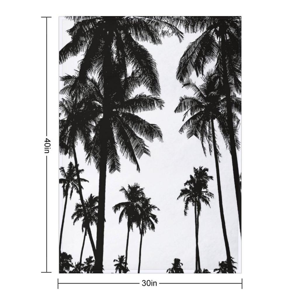 Palm Tree Silhouette - Throw Blanket Baby Nap Camping Designers Blankets