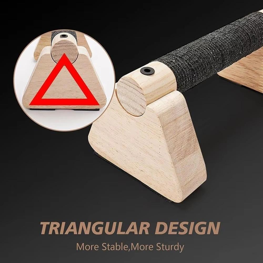 1 Pair Multipurpose Wooden Push Up Bar Non-slip Push-up Stand Parallettes Bars Bodybuilding Fitness