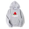 2025 Autumn Men's Watermelon Patterned Printed Hooded Sweatshirt - Made of Environmentally Friendly Material, Comfortable