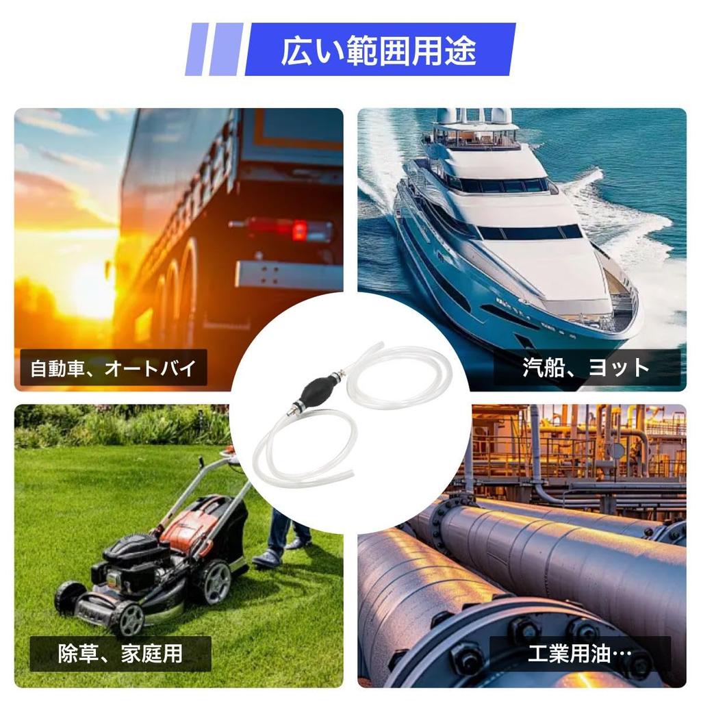 Winova Ручной насос, Насос для экстракции бензина, Шланг для перекачки топлива, 6,6 фута (2 м),