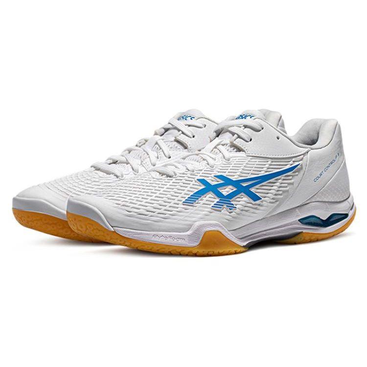 Asics Court Control FF 3 White Directoire Синие мужские кроссовки Real-White 1071A098-100