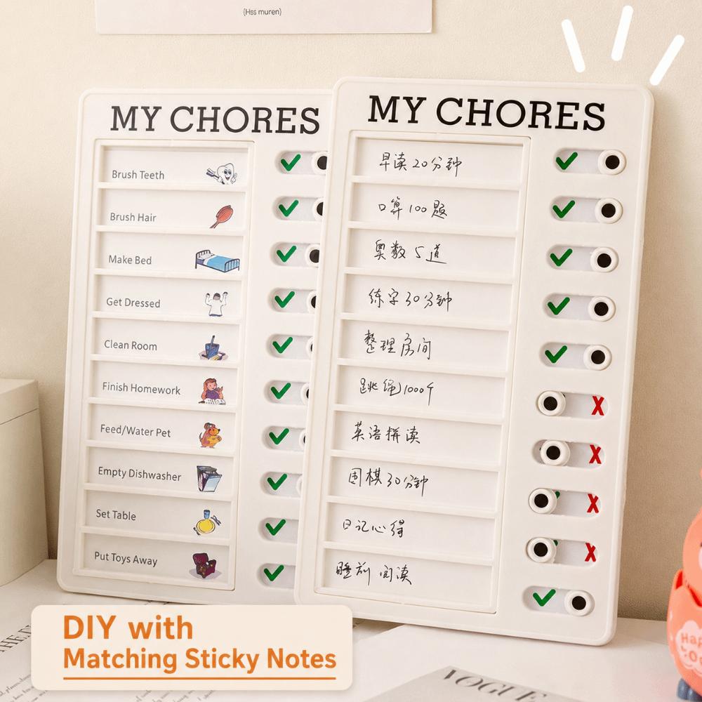 Reusable To Do List Board Sliding Type My Chores Checklist Board Chore Chart Time Management