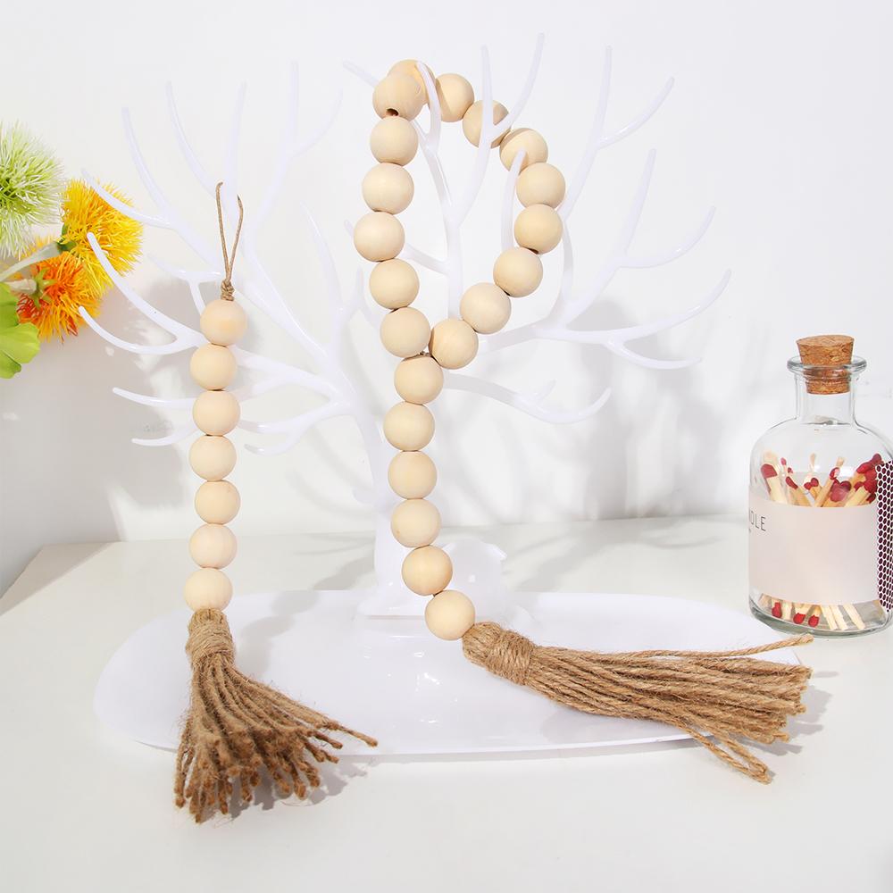 Праздничный фермерский деревенский деревенский деревянный бисерный гирлянда настенный декор для дома молитвенные четки