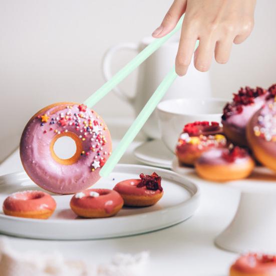 Силиконовый зажим для еды, А-образный держатель для кухонных инструментов для выпечки, щипцы для шведского стола, барбекю, мясо, стейк, овощной хлеб, держатель для кубиков льда