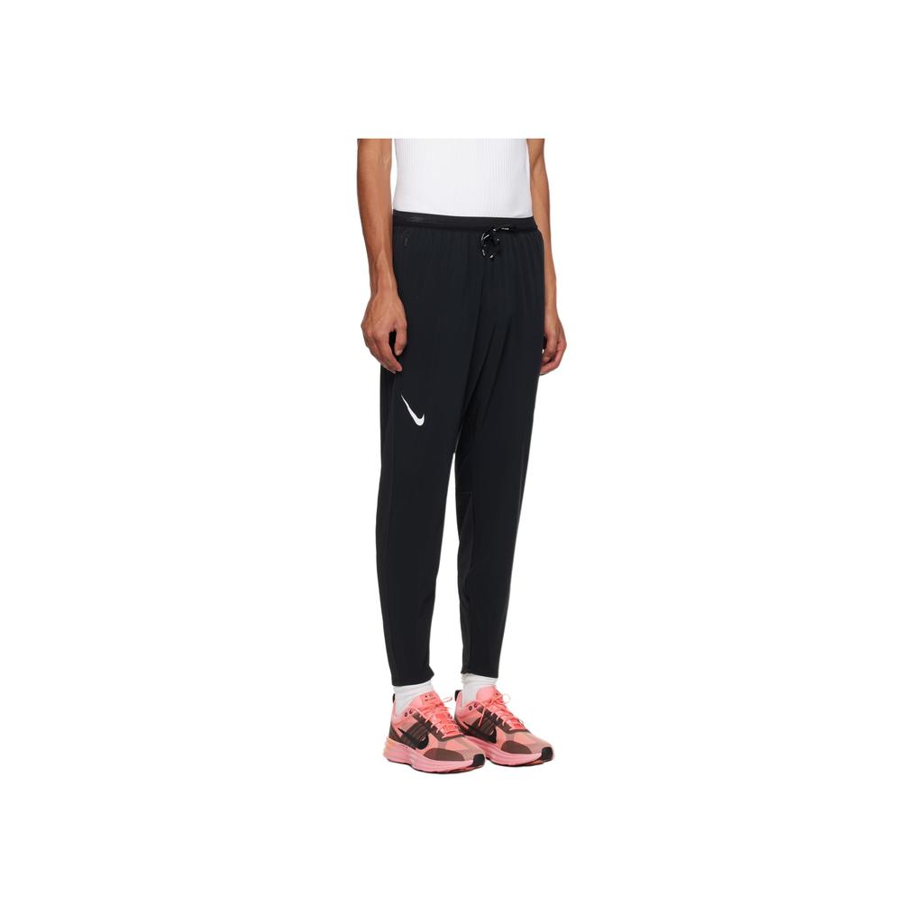 Nike Спортивные брюки Dri-Fit с принтом из нескольких логотипов, свободного кроя, с манжетами, мужские, черные FN3362-010