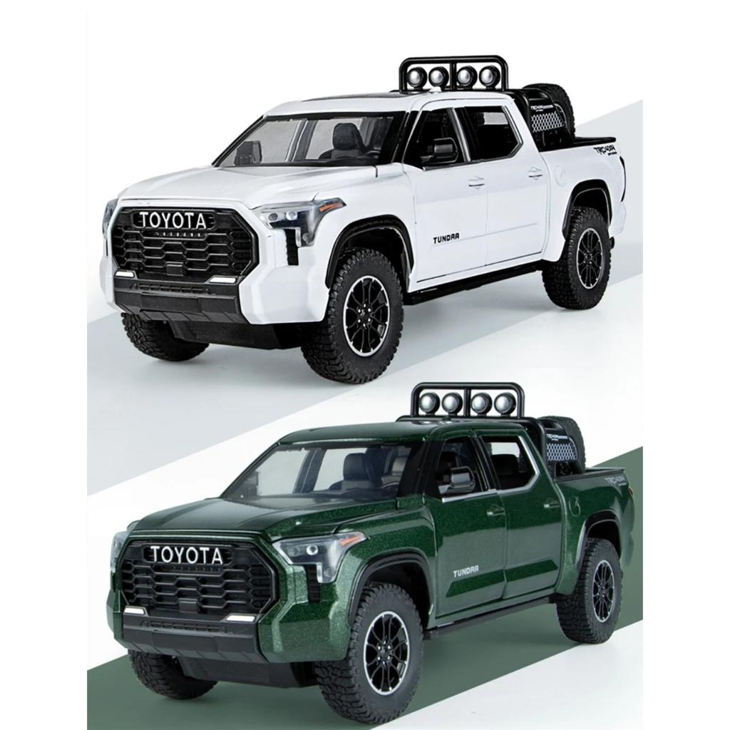 1/24 Toyota Tundra Сплав Пикап Модель Машины Литой и Игрушечный Металлический Внедорожник Модель Машины Звук и Свет Коллекция Детская Игрушка Подарок