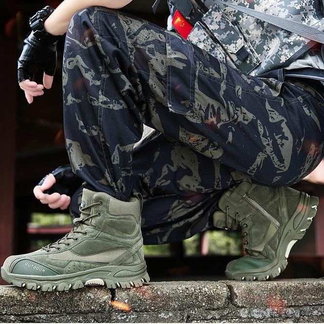 Тактические боевые ботинки, мужские походные ботинки, альпинистская обувь из натуральной кожи