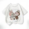 Летняя милая кавайная детская футболка с мультяшным принтом, повседневная модная хлопковая футболка с коротким рукавом, детская футболка, футболка для мальчиков и девочек, смешная одежда