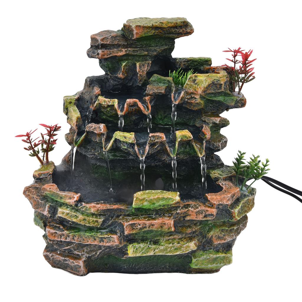 Настольный фонтан для помещений с водопадом, электрическое украшение с распылителем для домашнего офиса