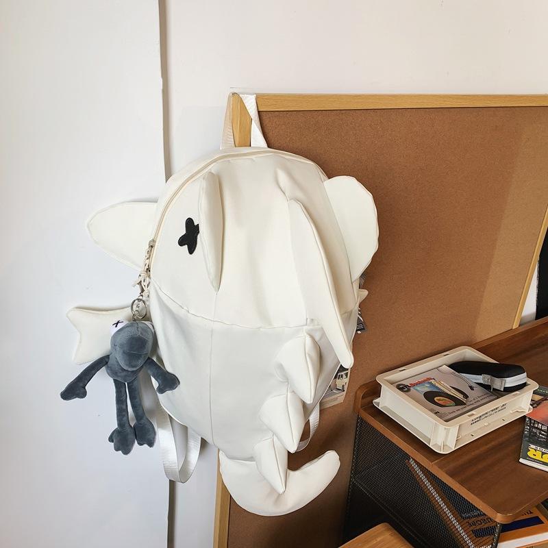 Creative cartoon men and women shark backpack personality funny trend backpack large capacity casual school bag