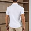 Мужская рубашка с коротким рукавом, однотонная, в стиле business casual, для летней моды, не требует глажки, удобный и универсальный топ