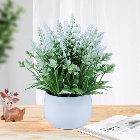 Искусственное растение бонсай, имитация лаванды, украшение для дома, свадебное украшение