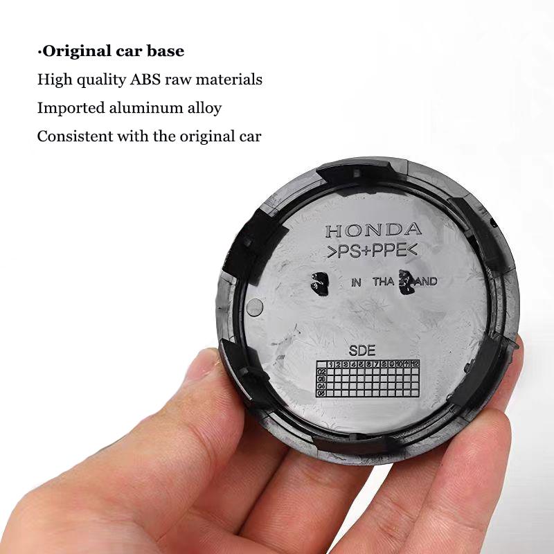 4pcs Car Wheel Center Cap Hub Cover Badge Emblem Sticker Car Accessorie For Honda Civci FIT CRV Accord Jazz HRV Stepwgn CRZ 5th
