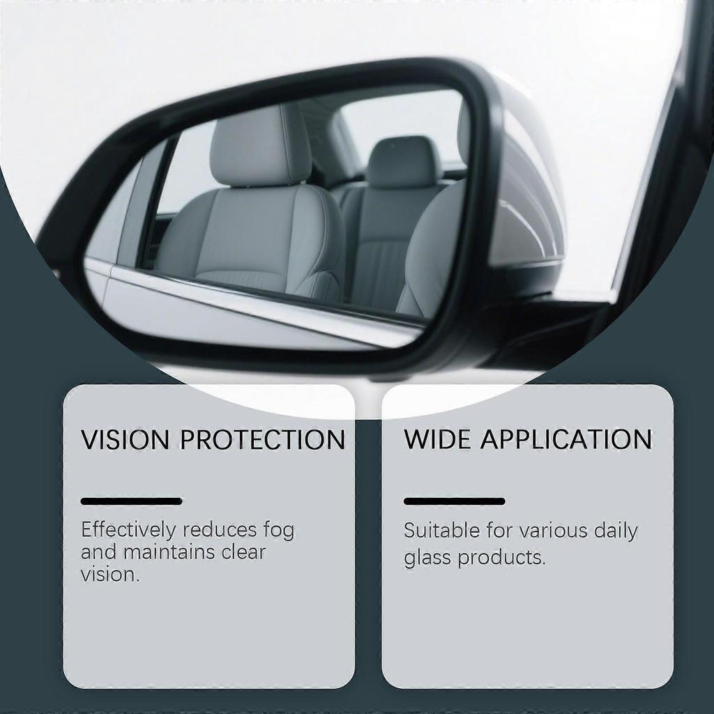 Car Glass Anti-Fog Agent, Window And Rearview Mirror Cleaning, Defogging And Water Removal, Clear Vision In Rainy Days