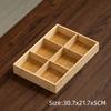Multi-Grid Divided Plate Wooden Snack Storage Tray Reusable Bamboo Tray  Candy