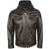 Chinese Size Men Genuine Leather Jacket Quilted Hood Removable 100% Cowhide Coat Genuine Leather Jackets Man Winter Coat Warm Clothing