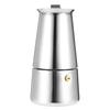 New Portable Espresso Coffee Maker Moka Pot Silver Stainless Steel Electric Stove Filter Coffee Brewer Kettle Pot