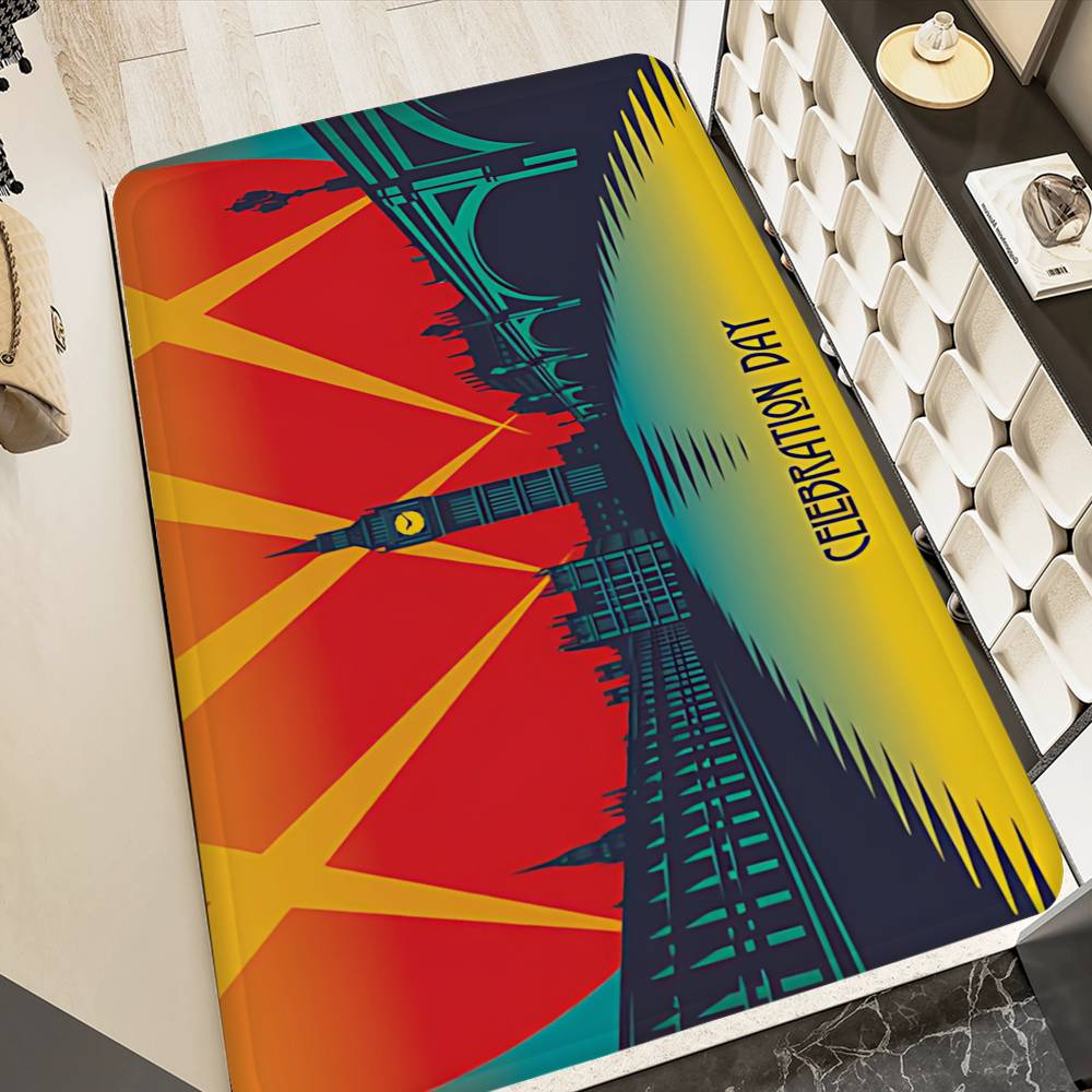 Rock Band L-Led Z-Zeppelin Room Mats Anti-slip Absorb Water Long Strip Cushion Bedroon Mat Household Carpets