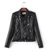 Crossborder 2025 Womens Punk Leather Jacket With Pu Splicing For Streetwear Fashion
