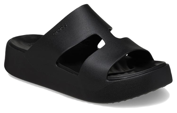 Crocs Нескользящие, износостойкие, бесшумные тапочки-слайдеры Женские Черные 209409-001