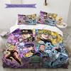 Jojos Bizarre Adventure Pattern Bedding Quilt Set Quilt Cover Pillowcase Home Birthday Gift(1 * duvet cover + 2 * pillowcase, without core)